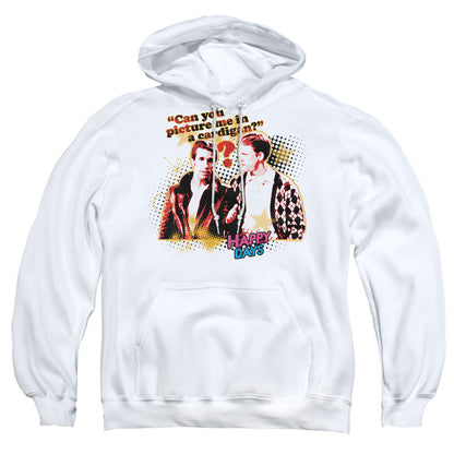 Happy Days No Cardigans Mens Hoodie White