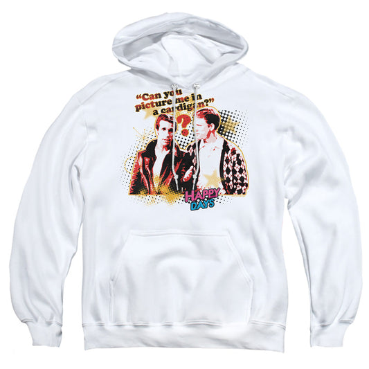 Happy Days No Cardigans Mens Hoodie White