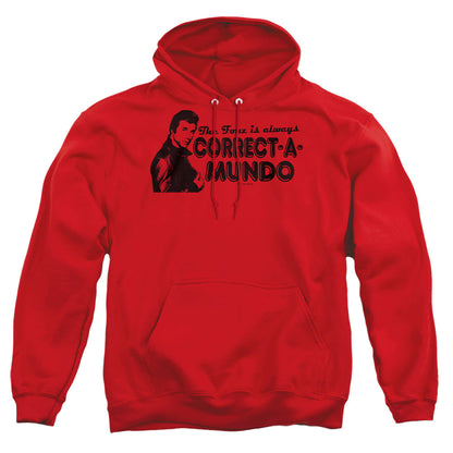 Happy Days Correct A Mundo Mens Hoodie Red