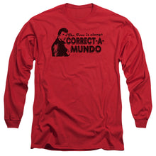 Load image into Gallery viewer, Happy Days Correct A Mundo Mens Long Sleeve Shirt Red Officially Licensed
