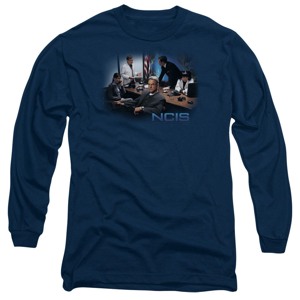 Ncis Original Cast Mens Long Sleeve Shirt Navy