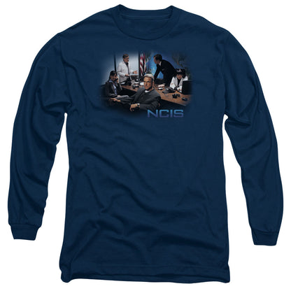 Ncis Original Cast Mens Long Sleeve Shirt Navy