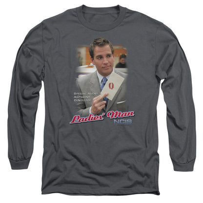 Ncis Ladies Man Mens Long Sleeve Shirt Charcoal