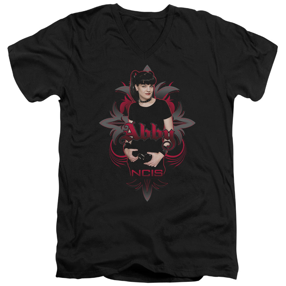 Ncis Abby Gothic Mens Slim Fit V-Neck T Shirt Black
