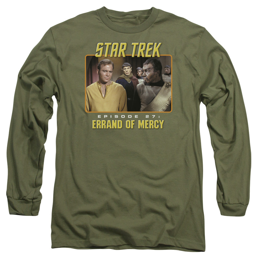 St Original Episode 27 Mens Long Sleeve Shirt Military Green Officially Licensed