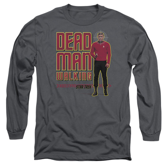 Star Trek Dead Man Walking Mens Long Sleeve Shirt Charcoal Officially Licensed