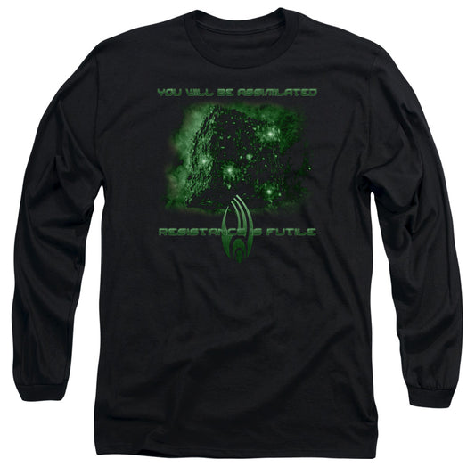 Star Trek Assimilate Mens Long Sleeve Shirt Black Officially Licensed