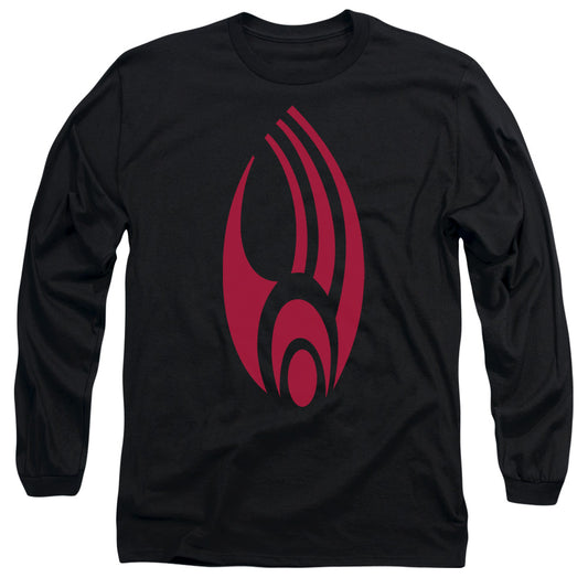Star Trek Borg Logo Mens Long Sleeve Shirt Black Officially Licensed