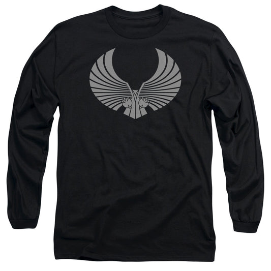 Star Trek Romulan Logo Mens Long Sleeve Shirt Black Officially Licensed