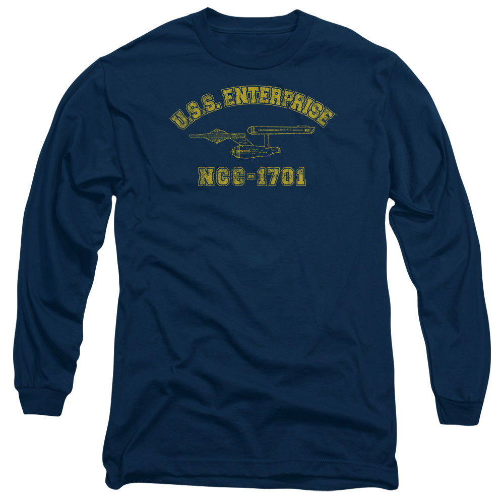 Star Trek Enterprise Athletic Mens Long Sleeve Shirt Navy Officially Licensed