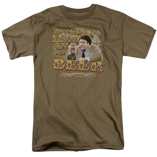 Cheers Fear Mens T Shirt Safari Green