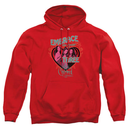 Charmed Embrace The Power Mens Hoodie Red