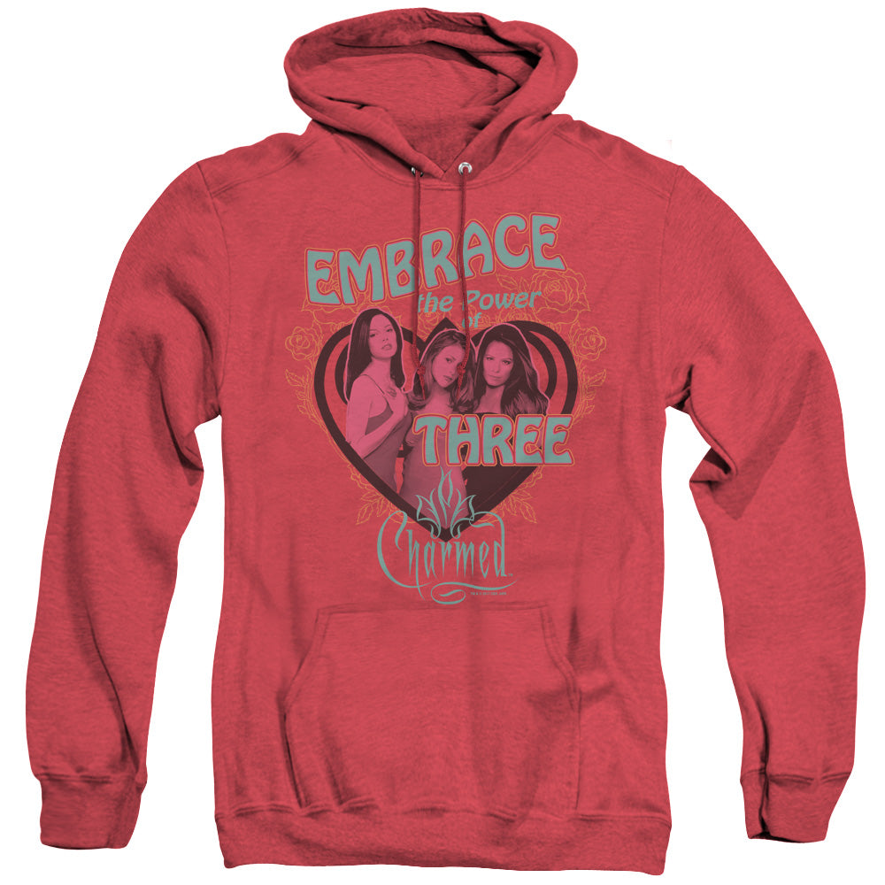 Charmed Embrace The Power Heather Mens Hoodie Red
