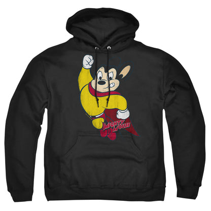 Mighty Mouse Classic Hero Mens Hoodie Black