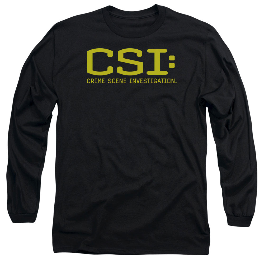 Csi Logo Mens Long Sleeve Shirt Black Officially Licensed