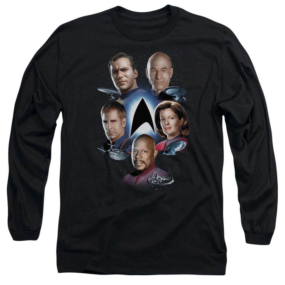 Star Trek Starfleets Finest Mens Long Sleeve Shirt Black Officially Licensed