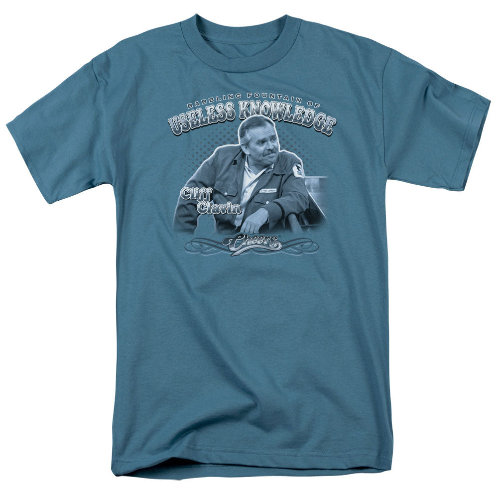 Cheers Fountain Of Knowledge Mens T Shirt Slate