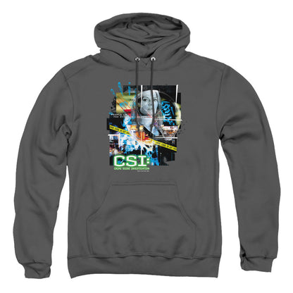 Csi Evidence Collage Mens Hoodie Charcoal