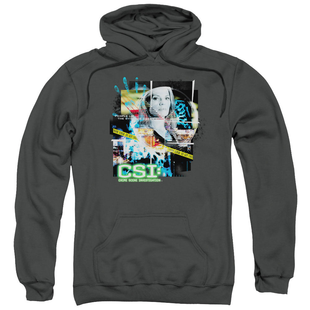Csi Evidence Collage Mens Hoodie Charcoal