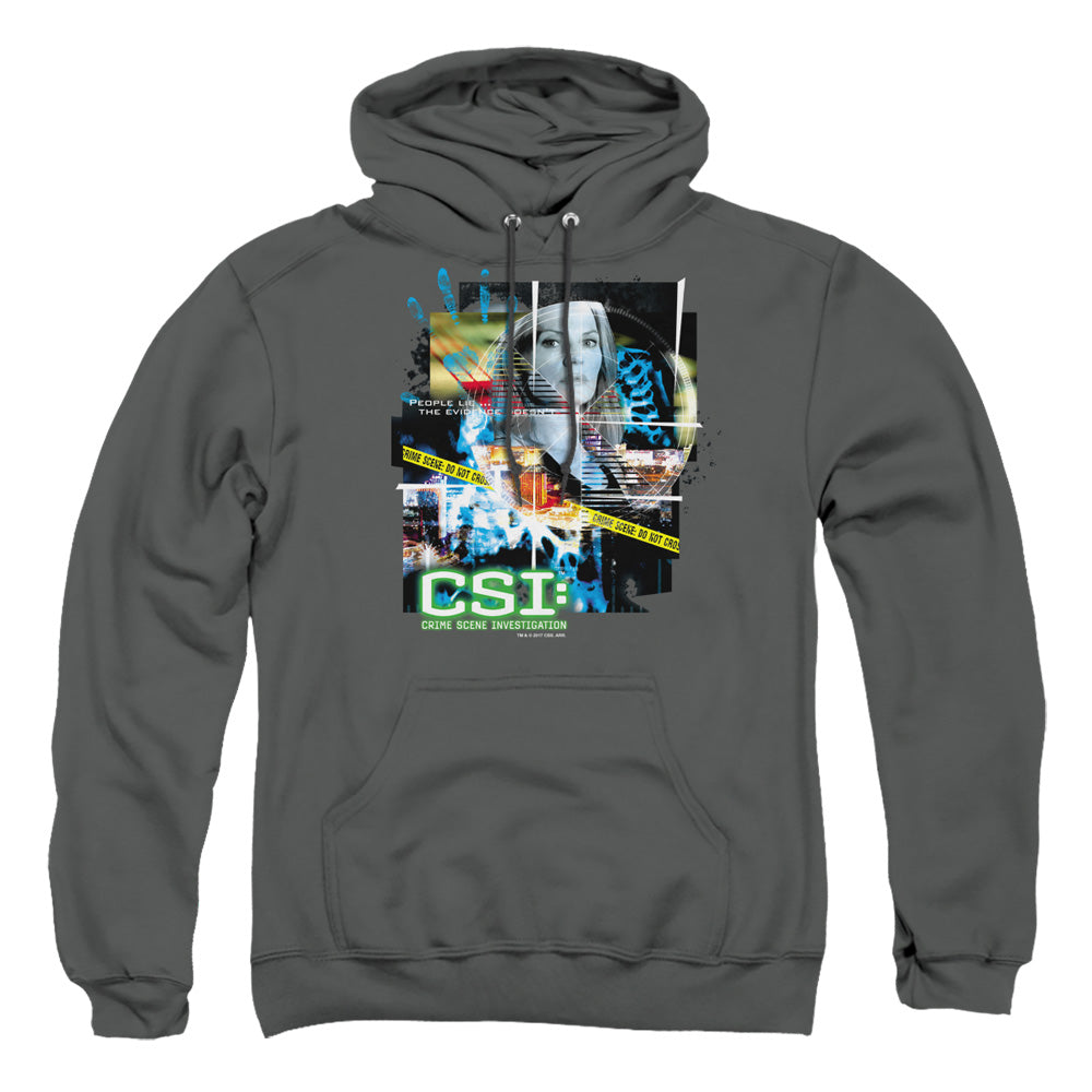 Csi Evidence Collage Mens Hoodie Charcoal