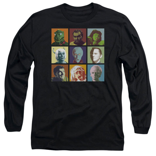 Star Trek Alien Squares Mens Long Sleeve Shirt Black Officially Licensed