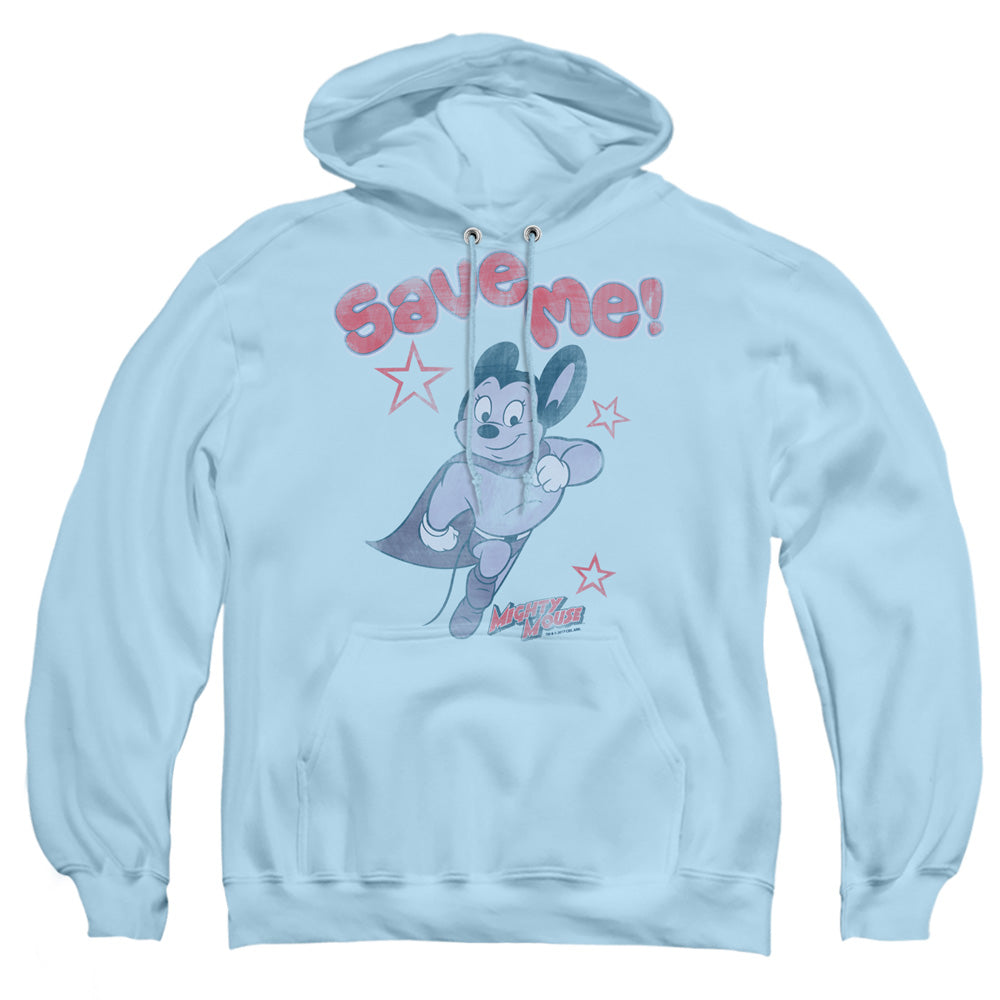 Mighty Mouse Save Me Mens Hoodie Light Blue