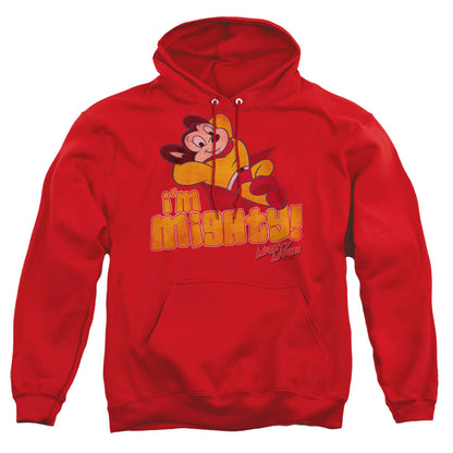 Mighty Mouse I'M Mighty Mens Hoodie Red