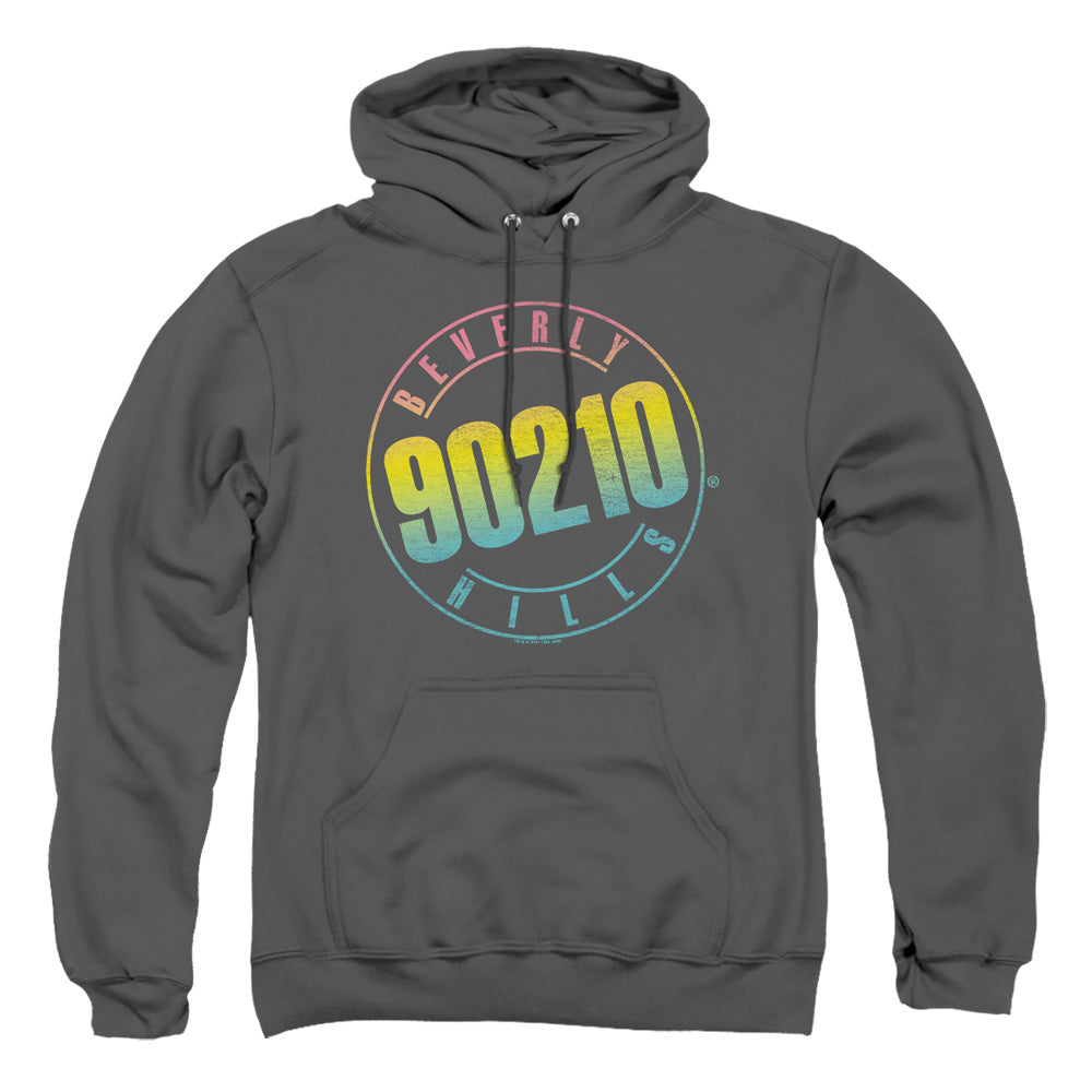 90210 Color Blend Logo Mens Hoodie Charcoal