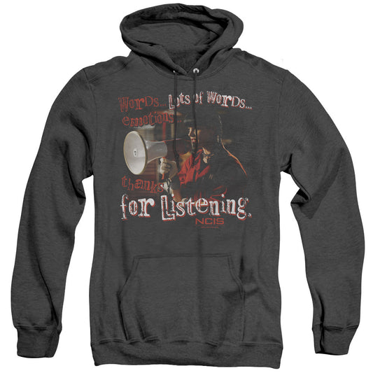 Ncis Thanks for Listening Heather Mens Hoodie Black