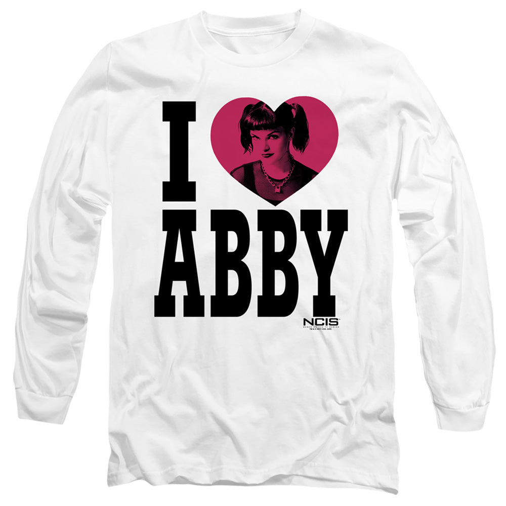 Ncis I Heart Abby Mens Long Sleeve Shirt White