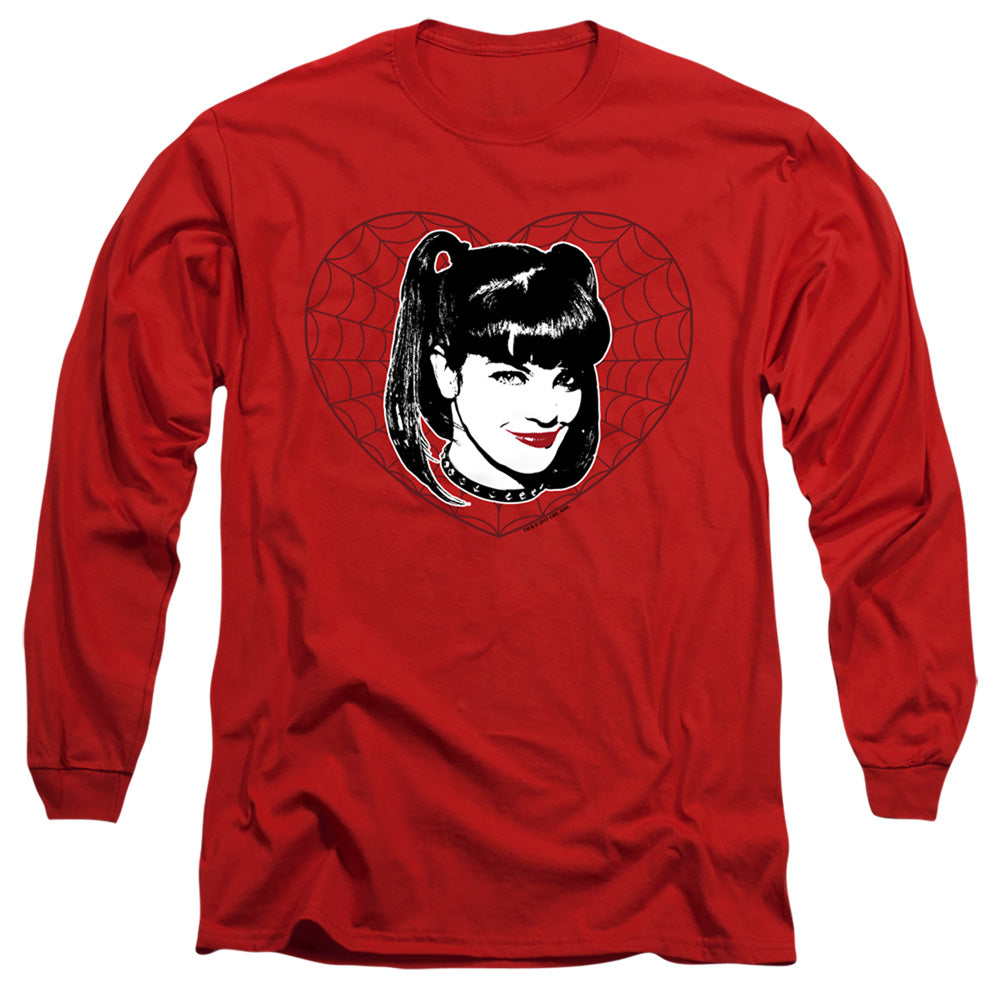 Ncis Abby Heart Mens Long Sleeve Shirt Red