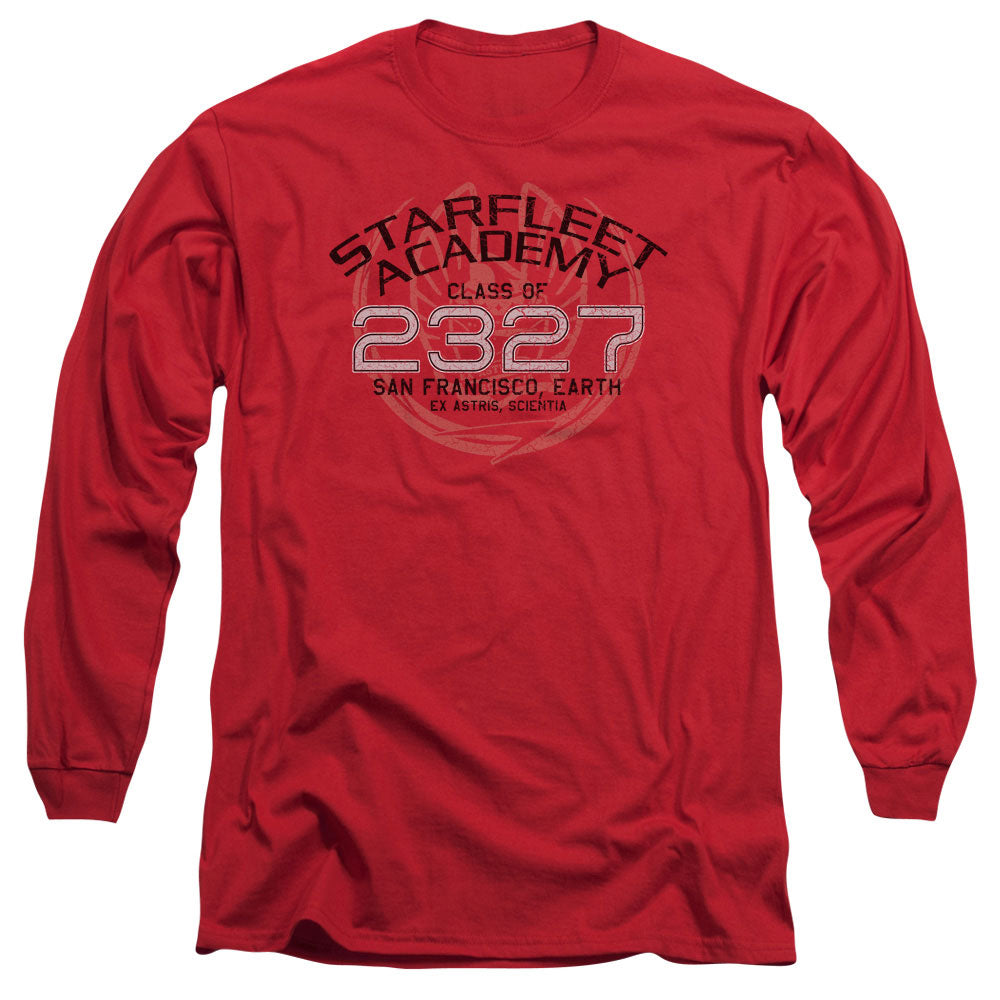 Star Trek Picard Graduation Mens Long Sleeve Shirt Red Officially Licensed