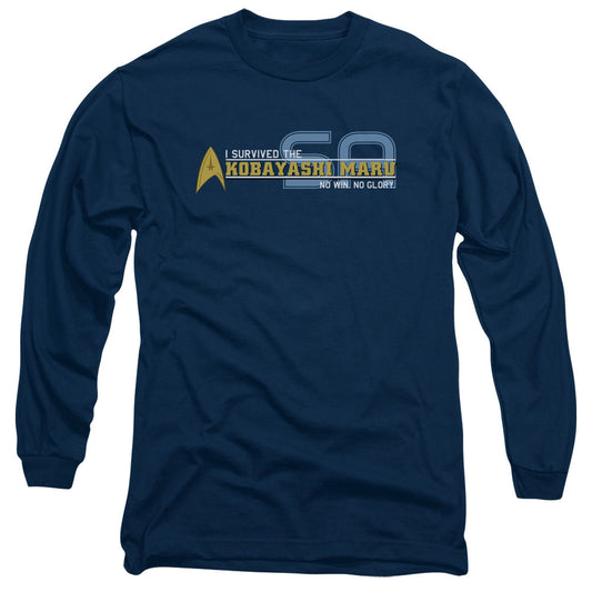 Star Trek I Survived Mens Long Sleeve Shirt Navy Officially Licensed