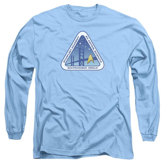 Star Trek Color Logo Mens Long Sleeve Shirt Carolina Blue Officially Licensed