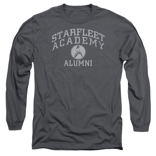 Star Trek Alumni Mens Long Sleeve Shirt Charcoal Officially Licensed