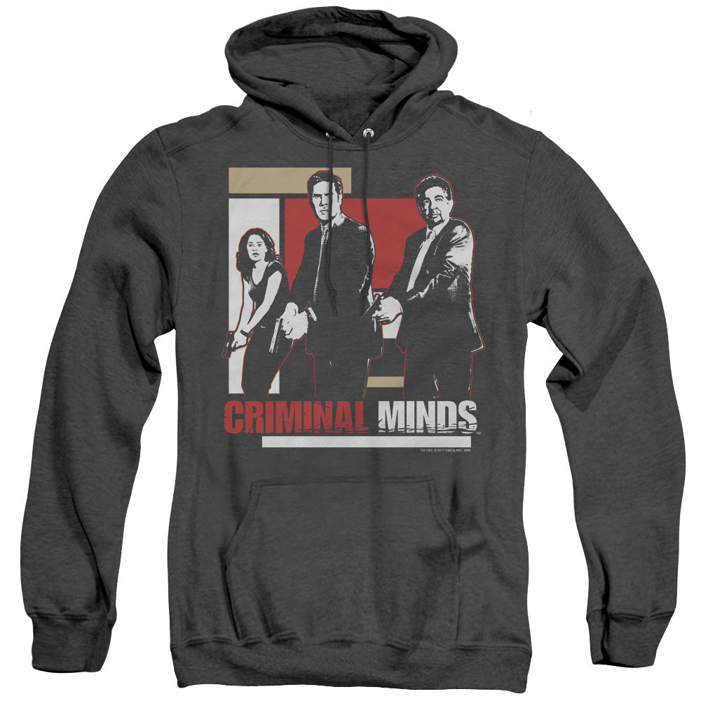 Criminal Minds Guns Drawn Heather Mens Hoodie Black