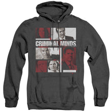 Load image into Gallery viewer, Criminal Minds Character Boxes Heather Mens Hoodie Black
