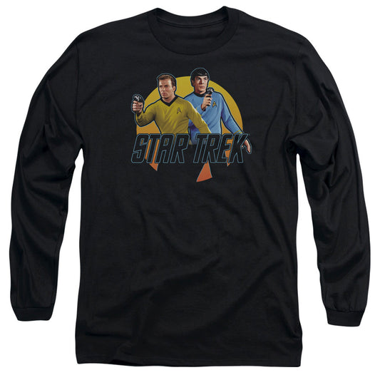 Star Trek Phasers Ready Mens Long Sleeve Shirt Black Officially Licensed