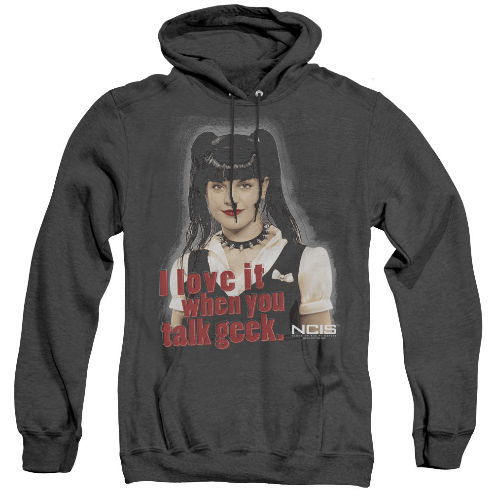 Ncis Geek Talk Heather Mens Hoodie Black