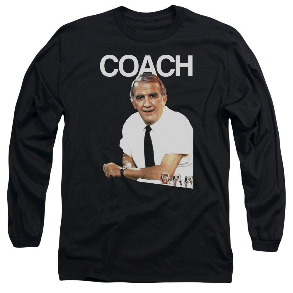 Cheers Coach Mens Long Sleeve Shirt Black Officially Licensed