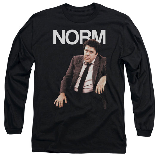 Cheers Norm Mens Long Sleeve Shirt Black Officially Licensed