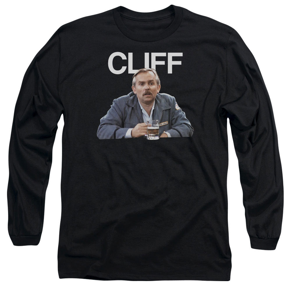 Cheers Cliff Mens Long Sleeve Shirt Black Officially Licensed
