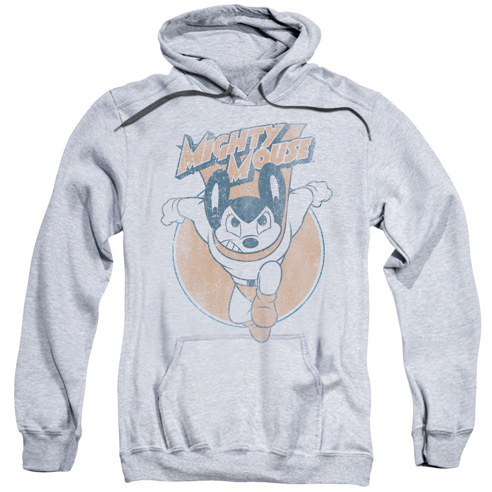 Mighty Mouse Flying With Purpose Mens Hoodie Athletic Heather