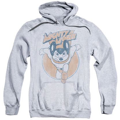 Mighty Mouse Flying With Purpose Mens Hoodie Athletic Heather