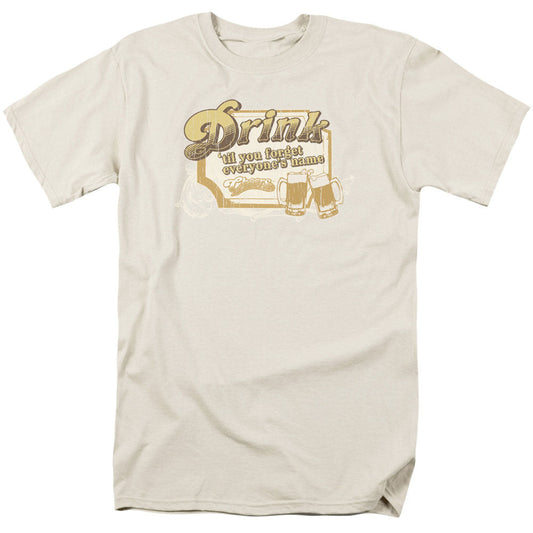 Cheers Drink To Forget Mens T Shirt Sand