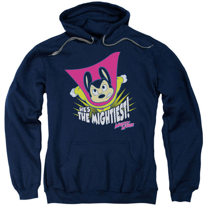 Mighty Mouse The Mightiest Mens Hoodie Navy