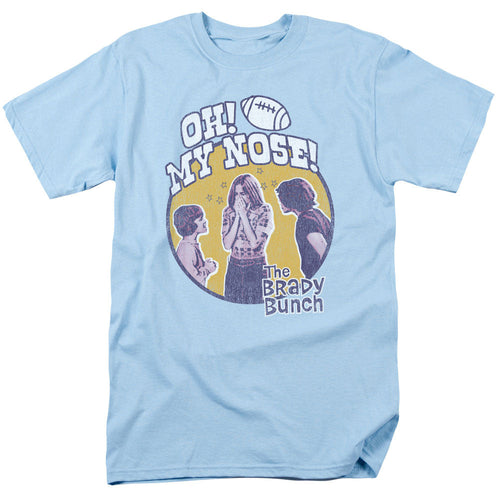 Brady Bunch My Nose Mens T Shirt Light Blue