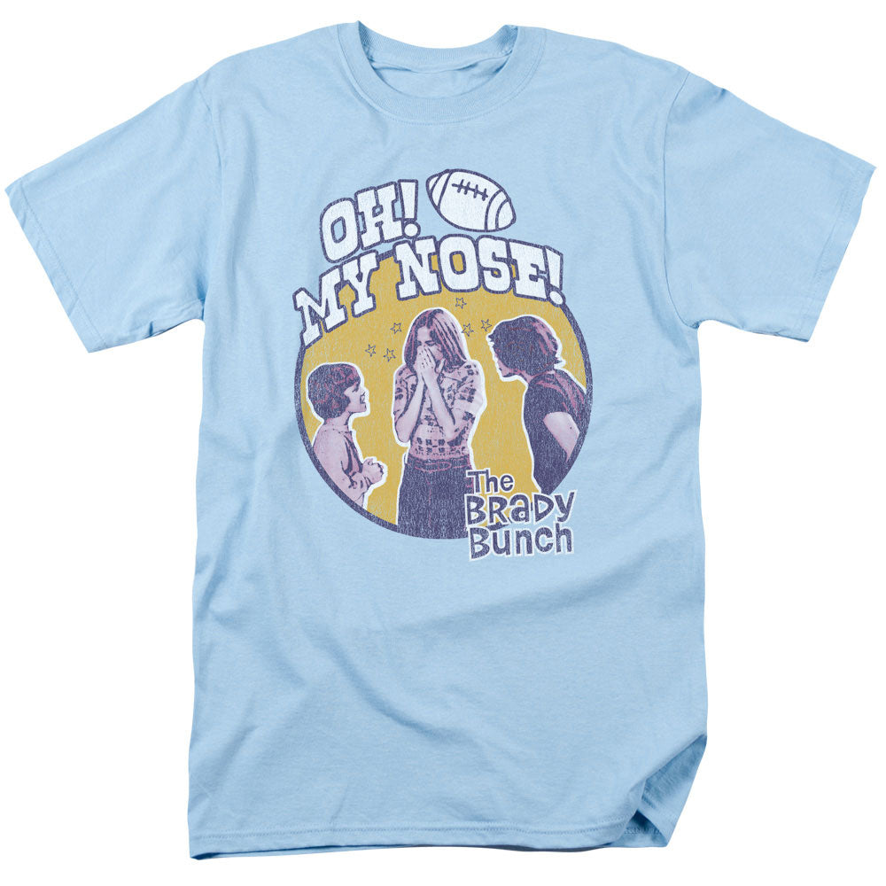 Brady Bunch My Nose Mens T Shirt Light Blue