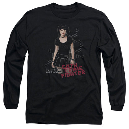 Ncis Goth Crime Fighter Mens Long Sleeve Shirt Black