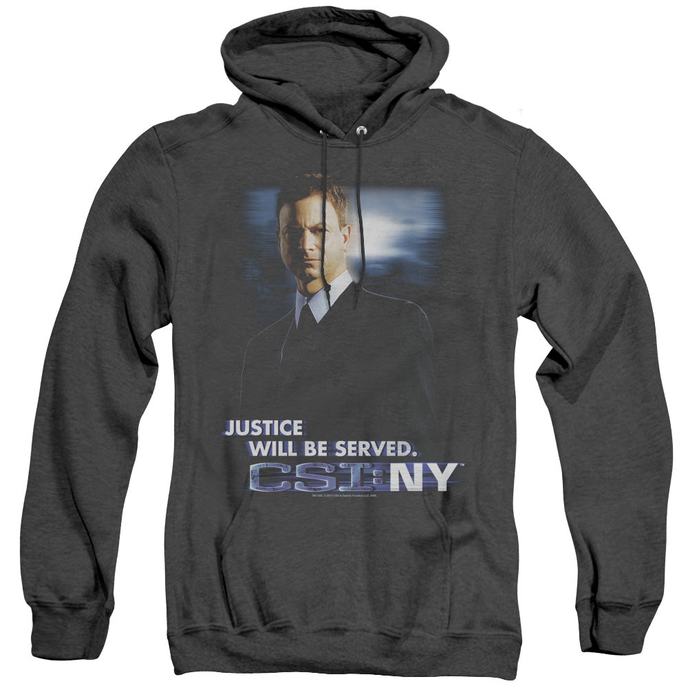 Csi:Ny Justice Served Heather Mens Hoodie Black